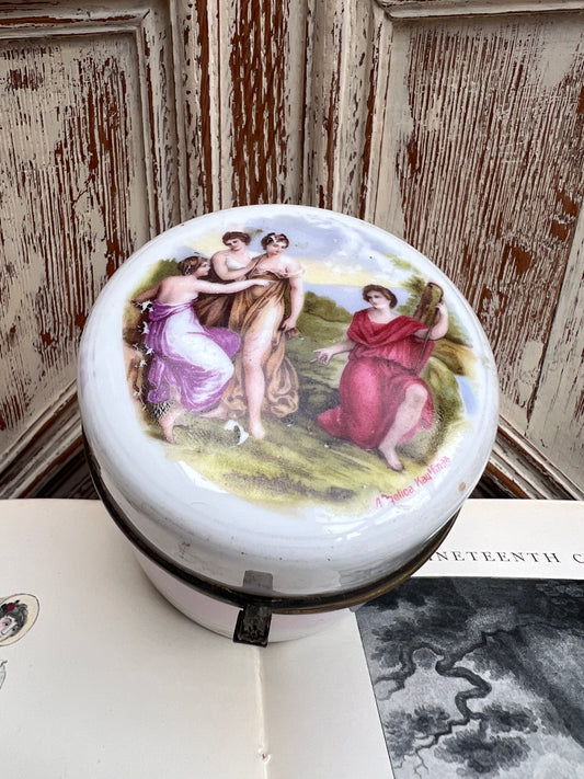 Porcelain trinket box Angelica Kauffman
