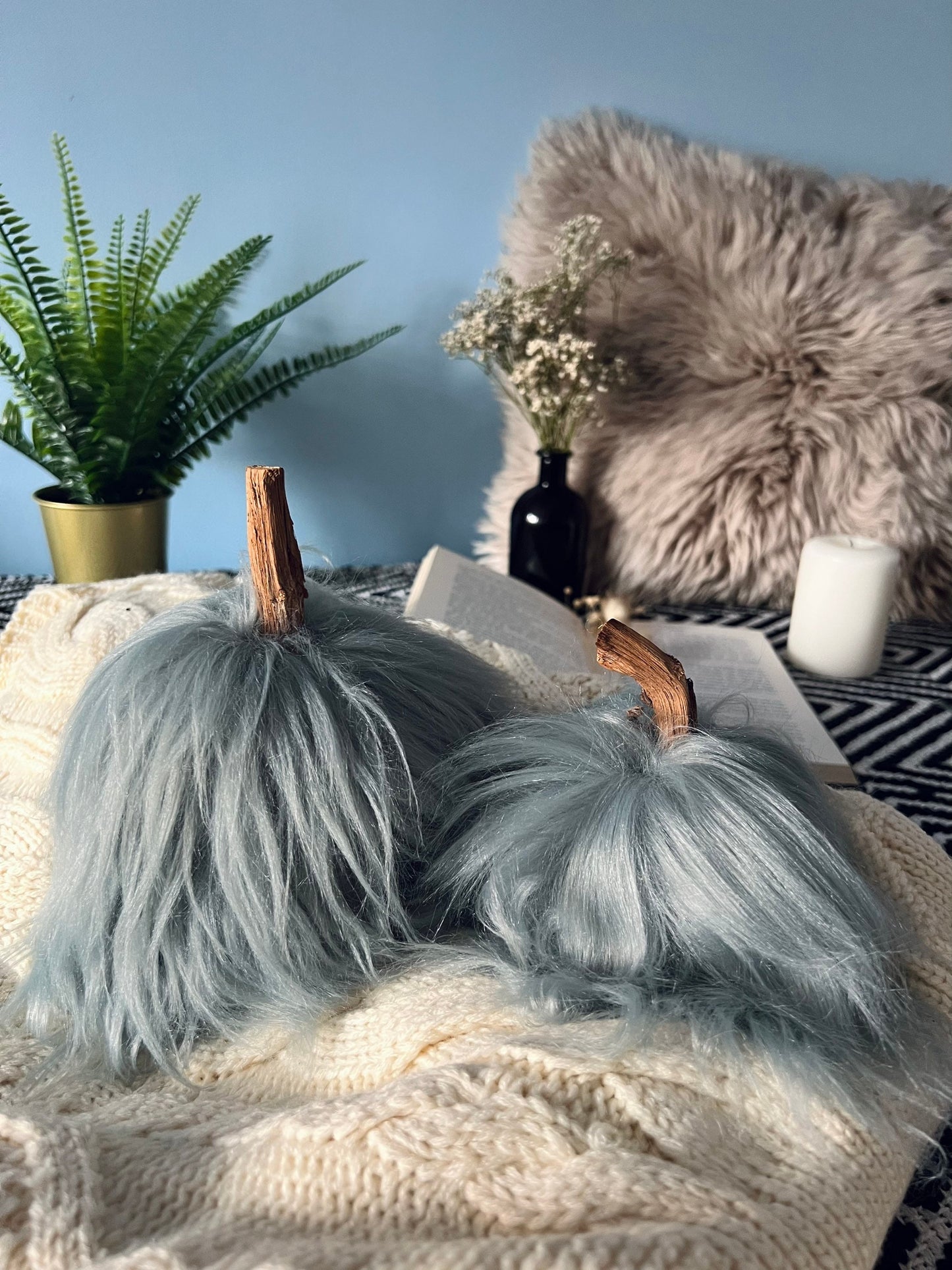 Super fluffy fur pumpkins