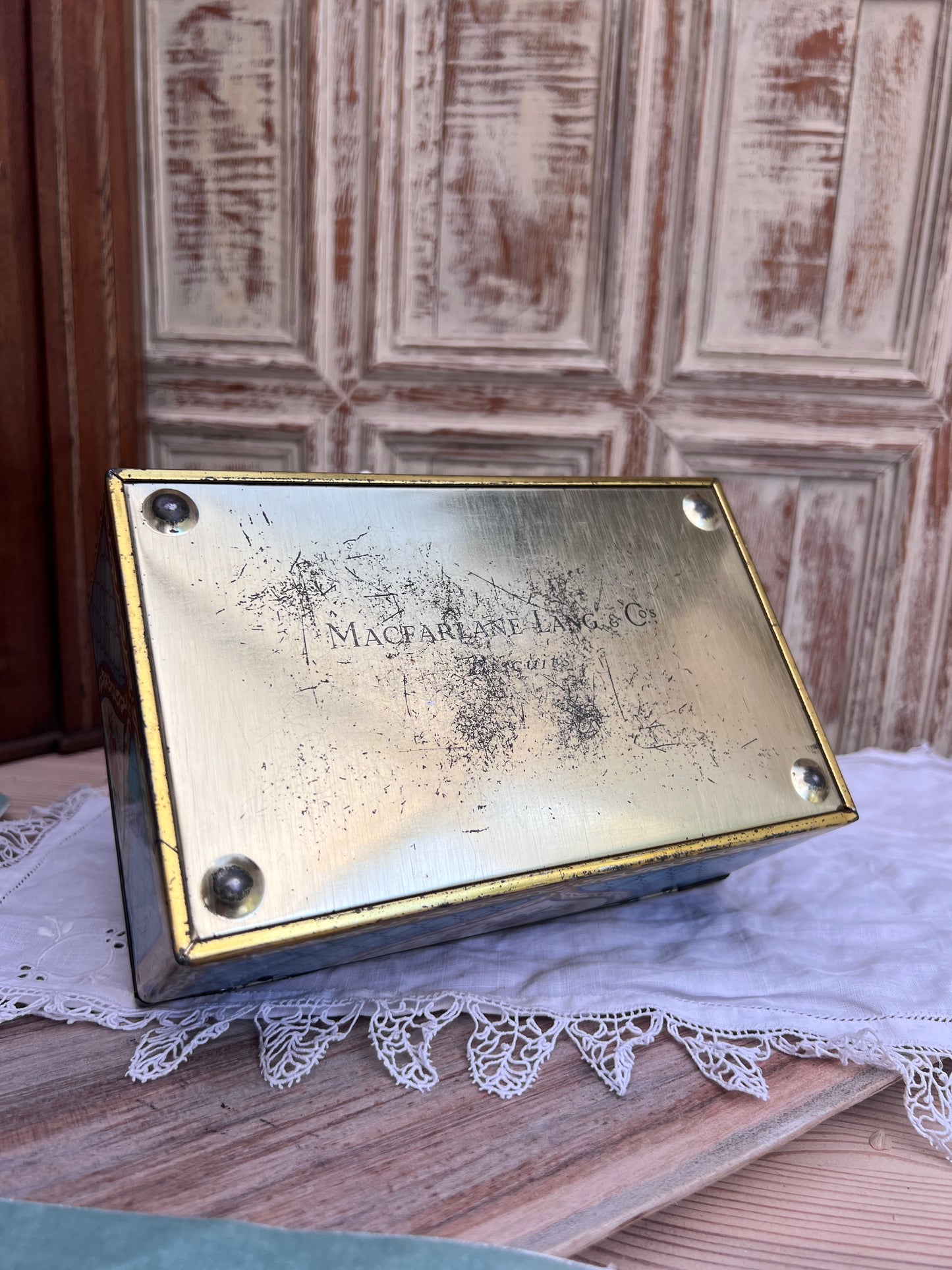 Pair of decorative tins