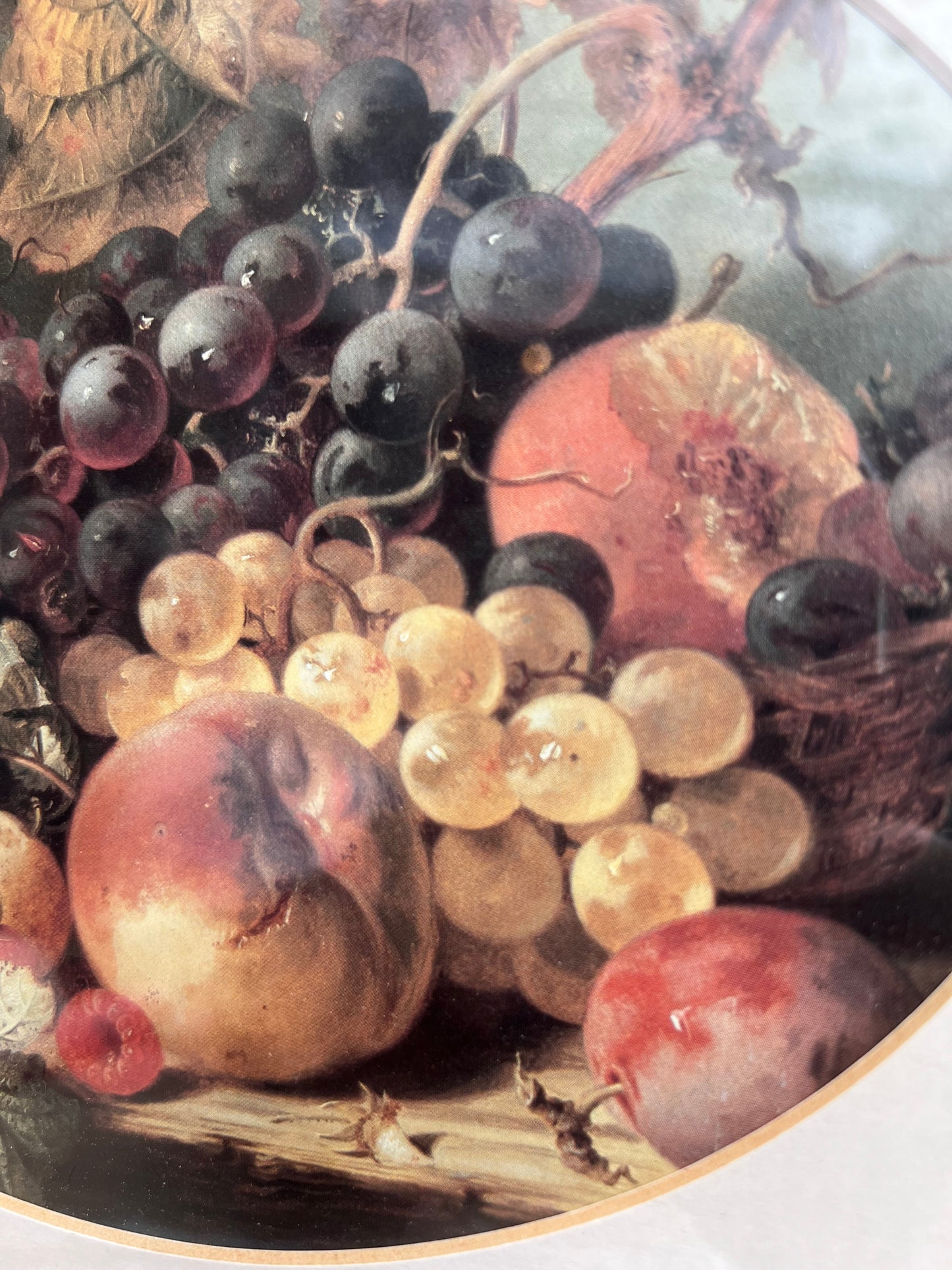 Grapes and wine print by Edward Ladell