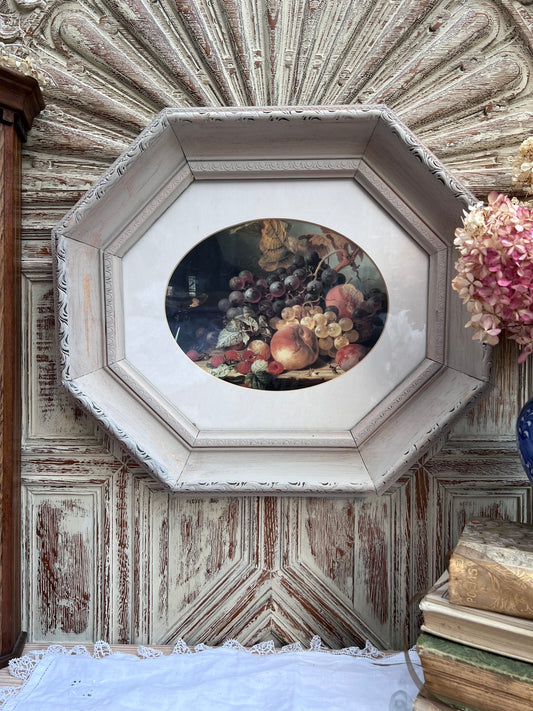 Grapes and wine print by Edward Ladell