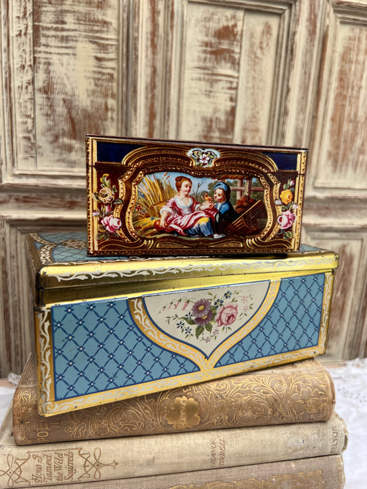 Pair of decorative tins