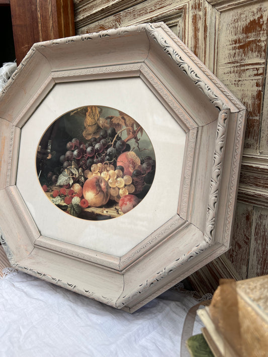 Grapes and wine print by Edward Ladell
