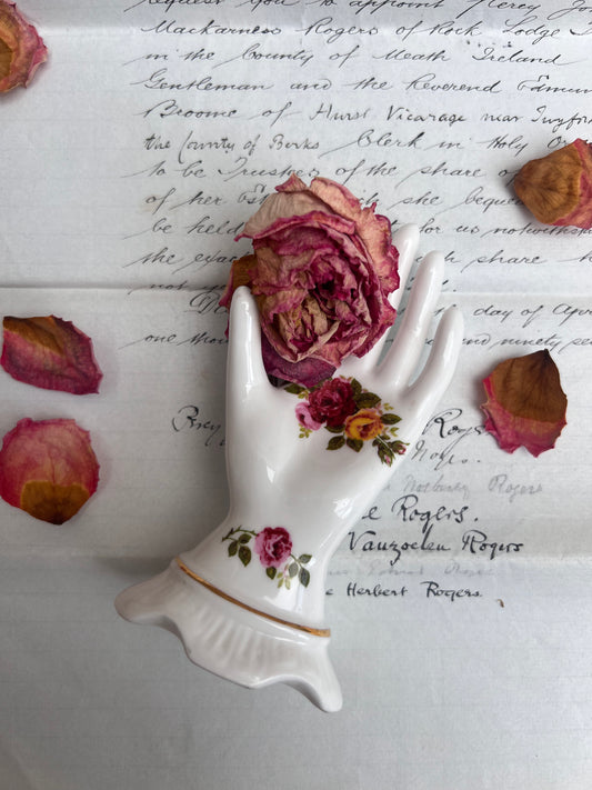 'Cottage Rose' bone china hand