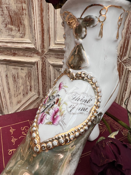 Porcelain Victoria shoe vase