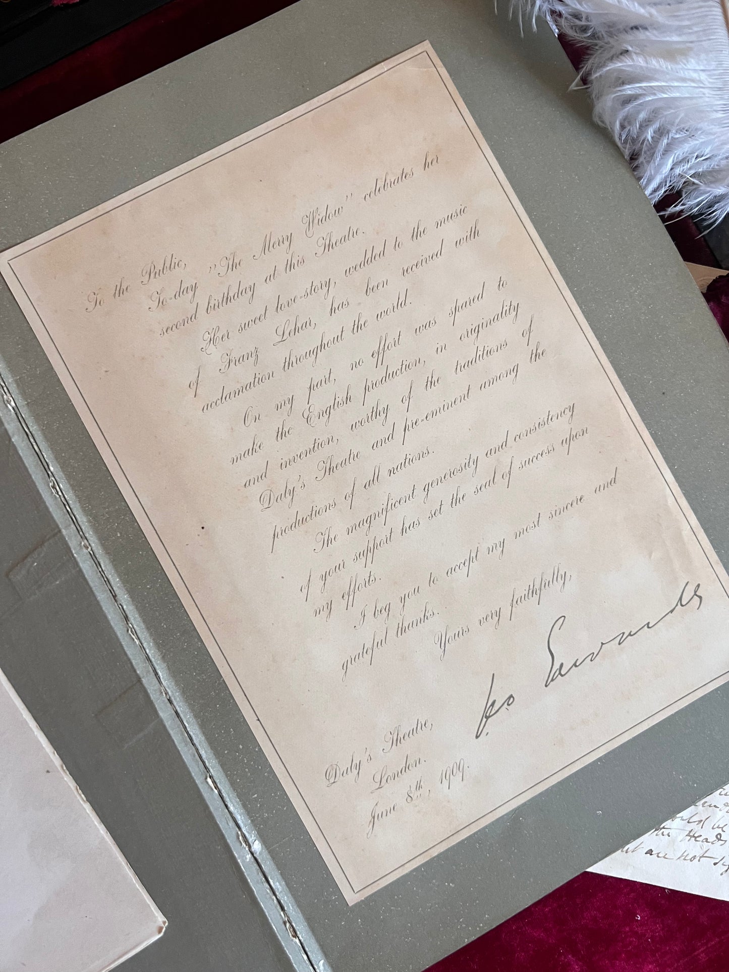 The Merry Widow Souvenir Book 1909