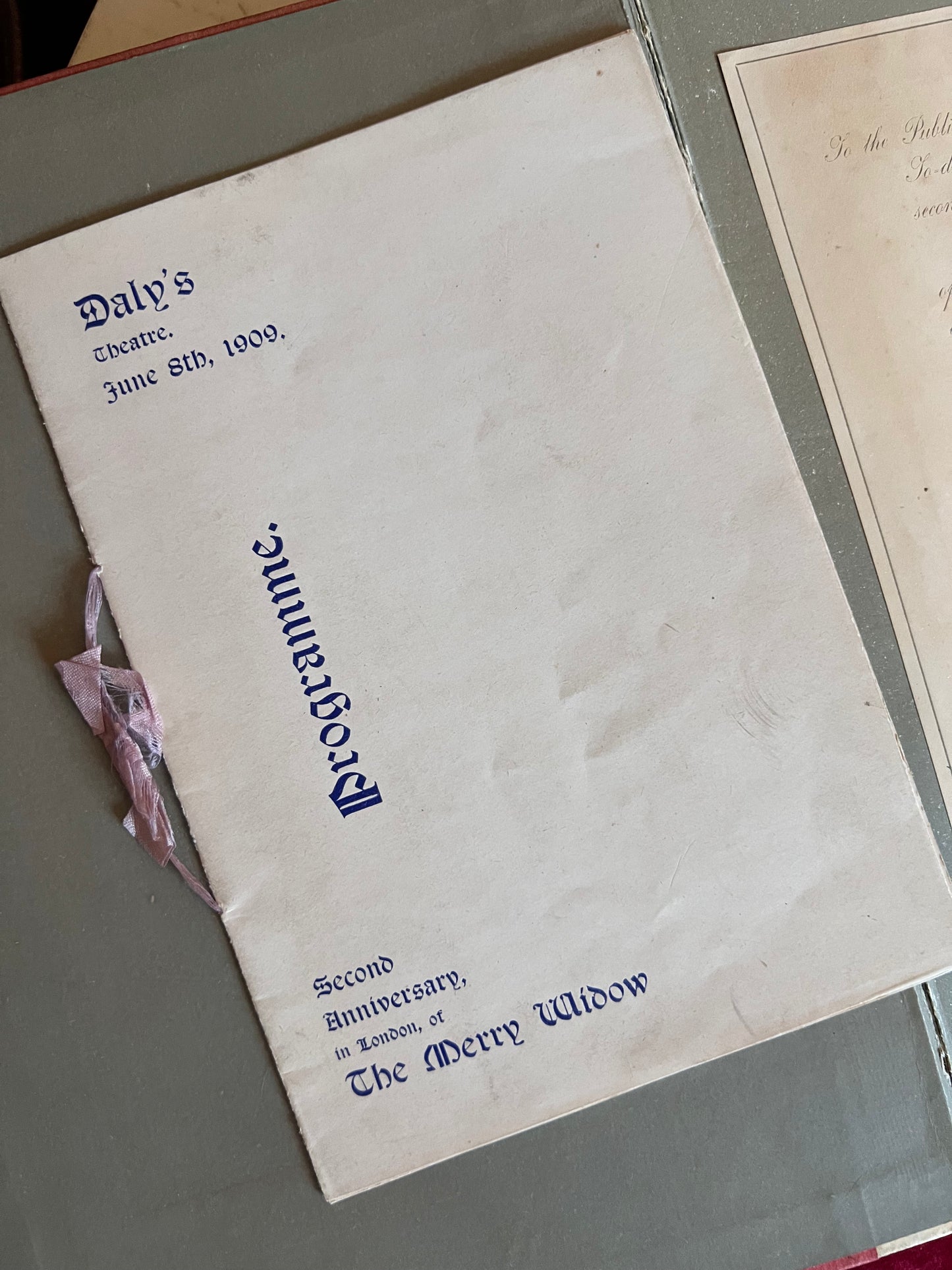 The Merry Widow Souvenir Book 1909