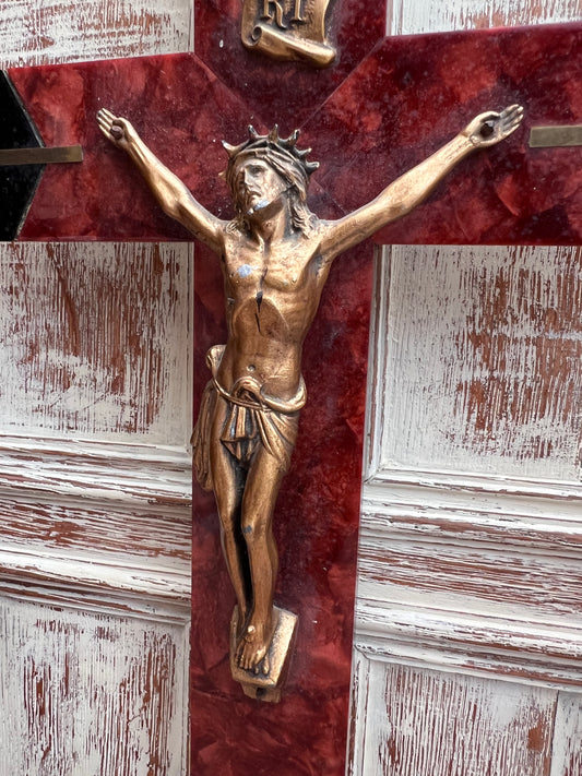 1920s French Crucifix