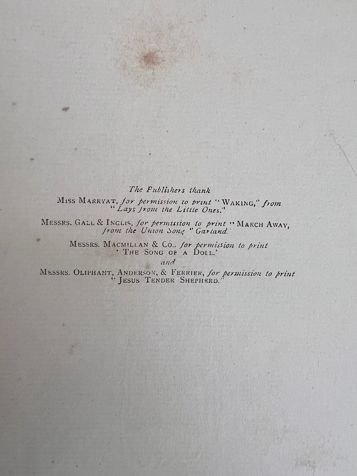 1881 'A day in a child's life' music book