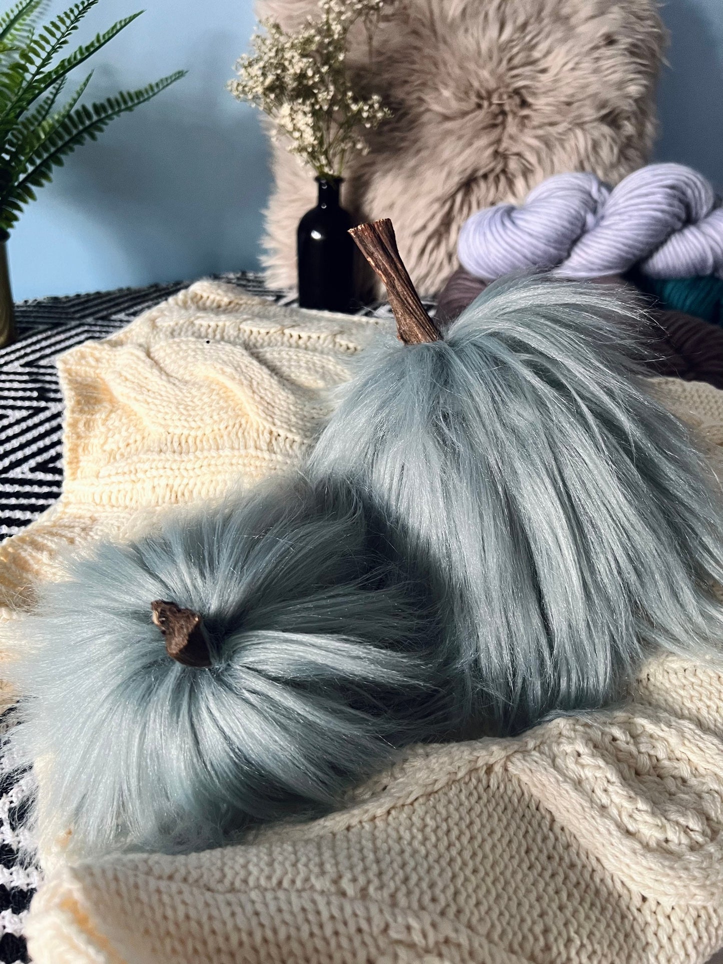 Super fluffy fur pumpkins