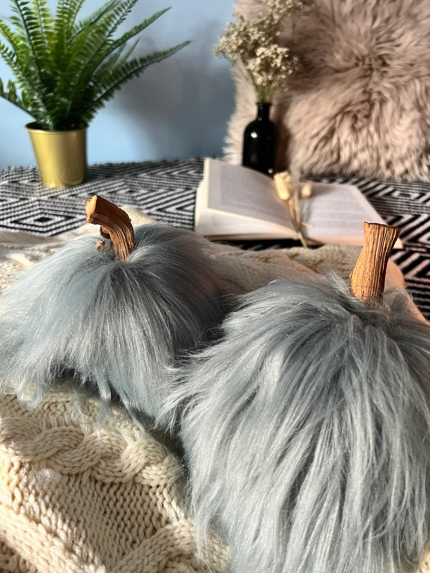Super fluffy fur pumpkins