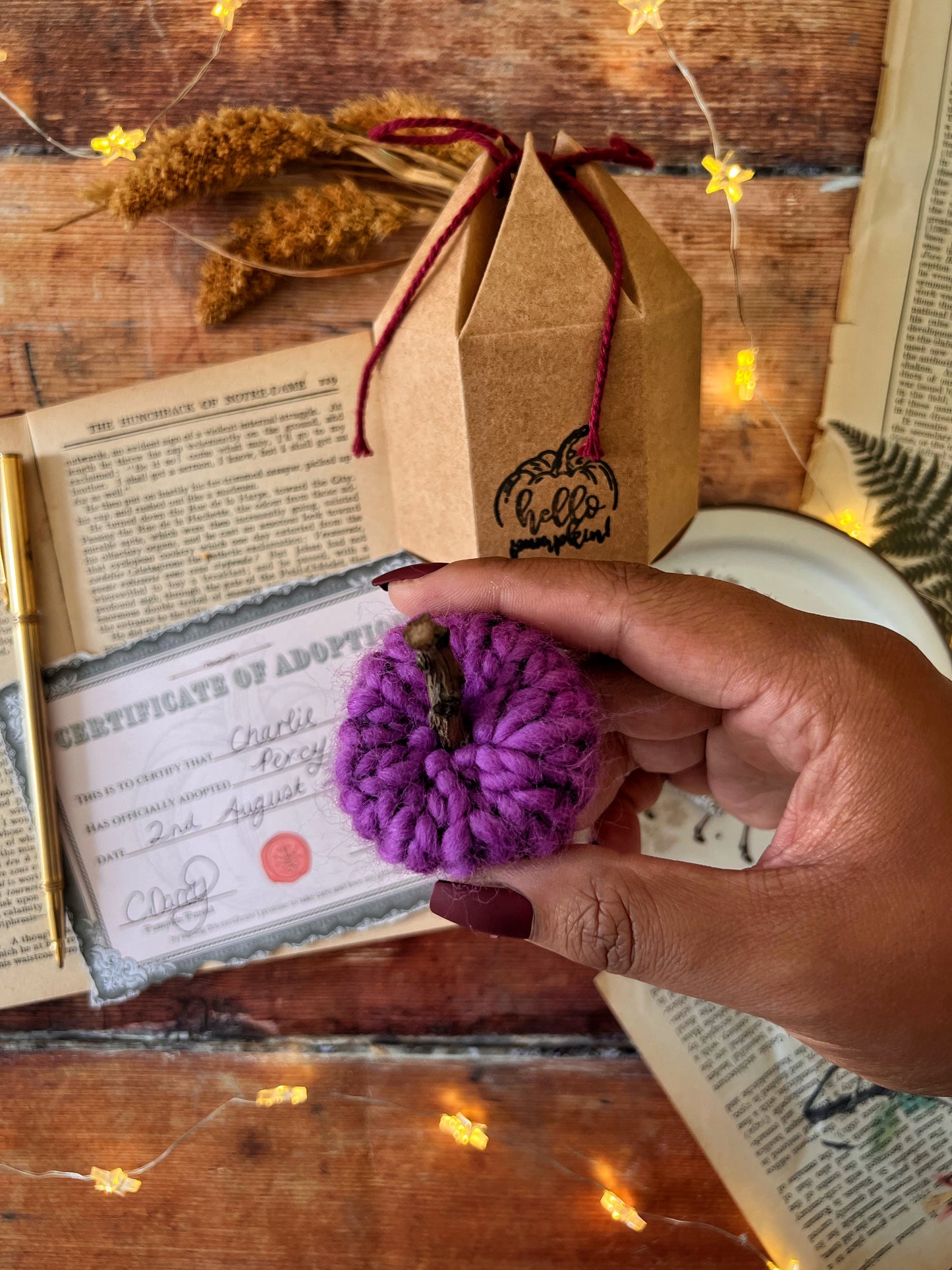 Adopt a pumpkin purple collection