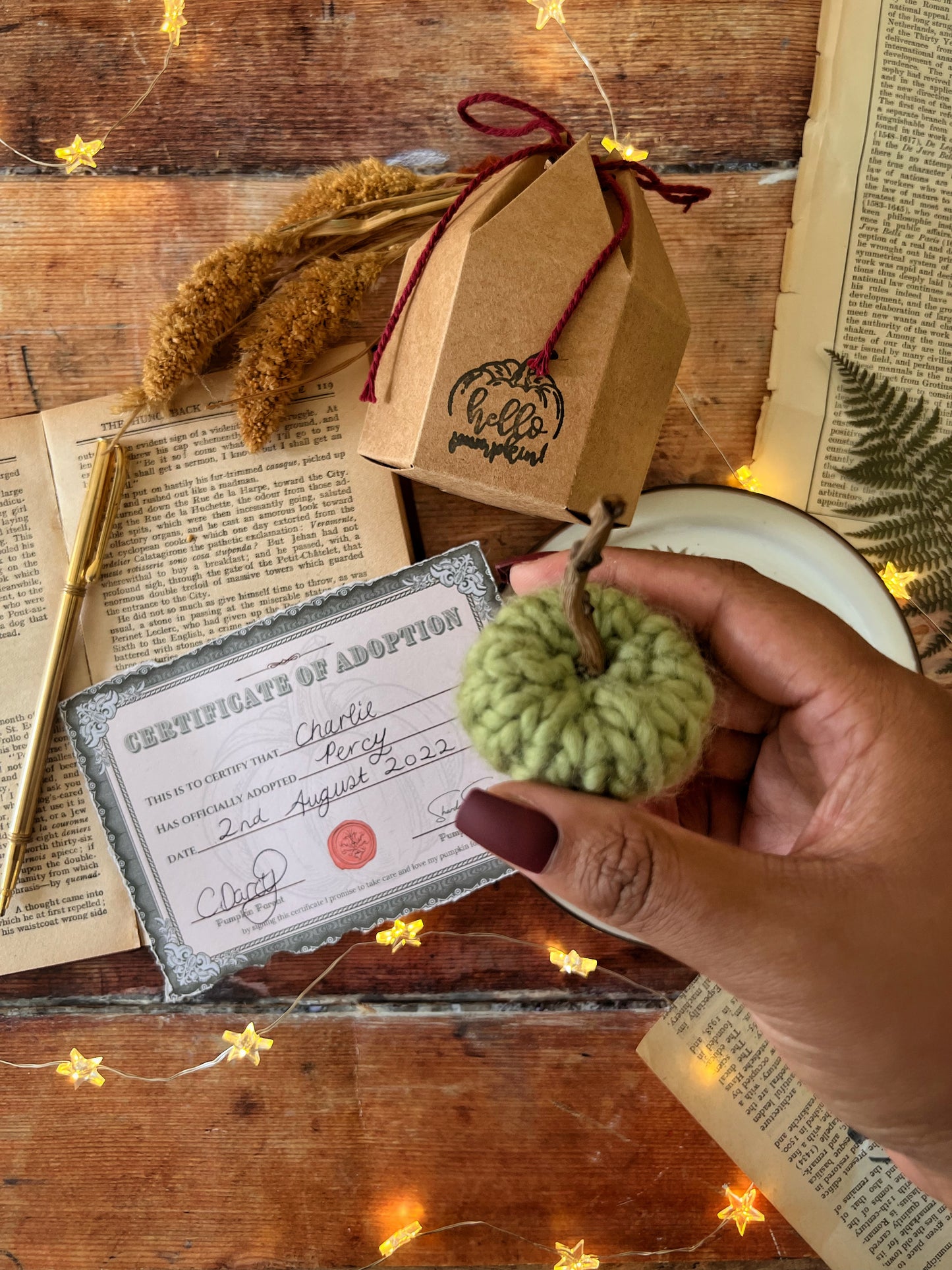 Adopt a pumpkin green collection
